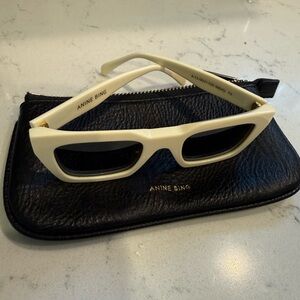 Anine Bing Indio  Sunglasses in Bone